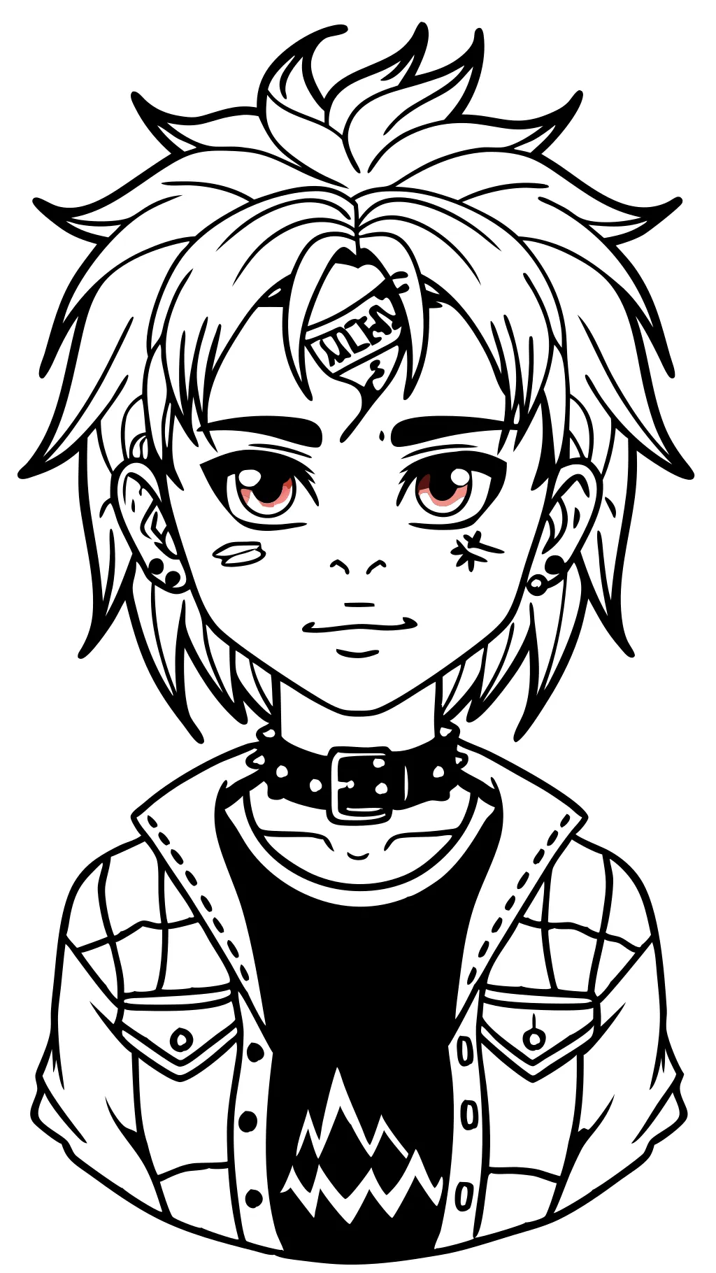 emo anime coloring pages